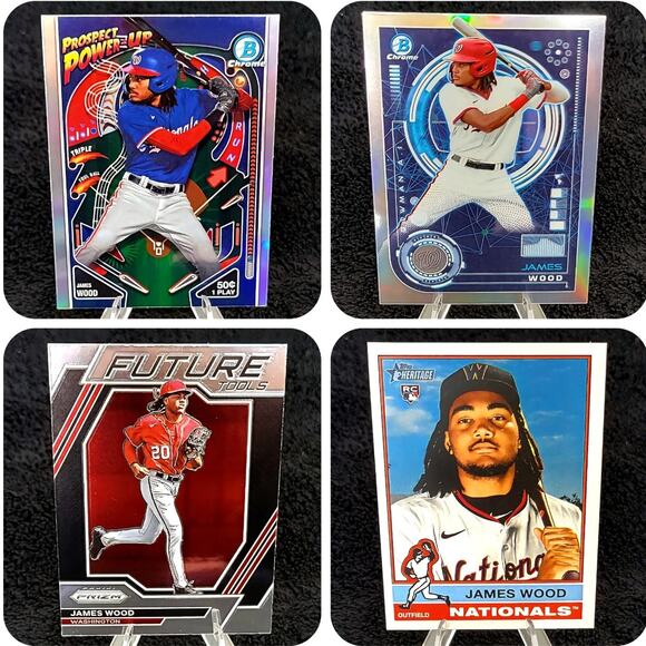 James Wood RC Insert Baseball Card Lot, Washington Nationals - Picture 1 of 9